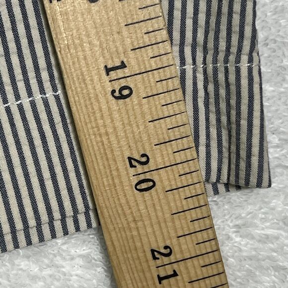 VINTAGE J. Crew Seersucker Shorts Mens 41 TAG 40 Chino Multi Flat Front Preppy - Picture 10 of 13